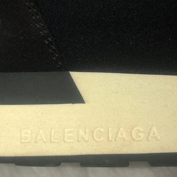 Balenciaga Black Leather Men's Low Top Athletic Made In Italy Size 10 - Picture 7 of 10